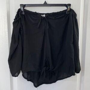 Pretty Sheer BlackâOff the ShoulderâTopđ€